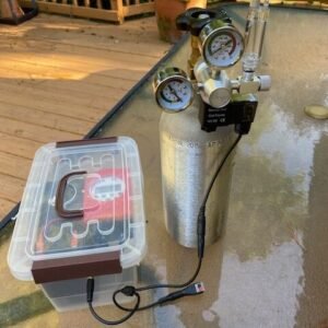 battery box keeps battery, timers, etc safe from rain, dust and pests.